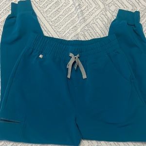 Figs Teal High Waisted Zamoras